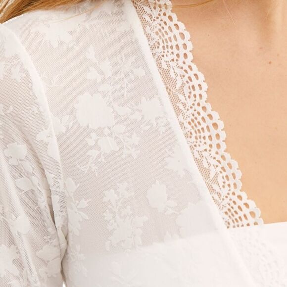 Free People Babes & Bandeaus White Lace Bodysuit - Picture 9 of 16